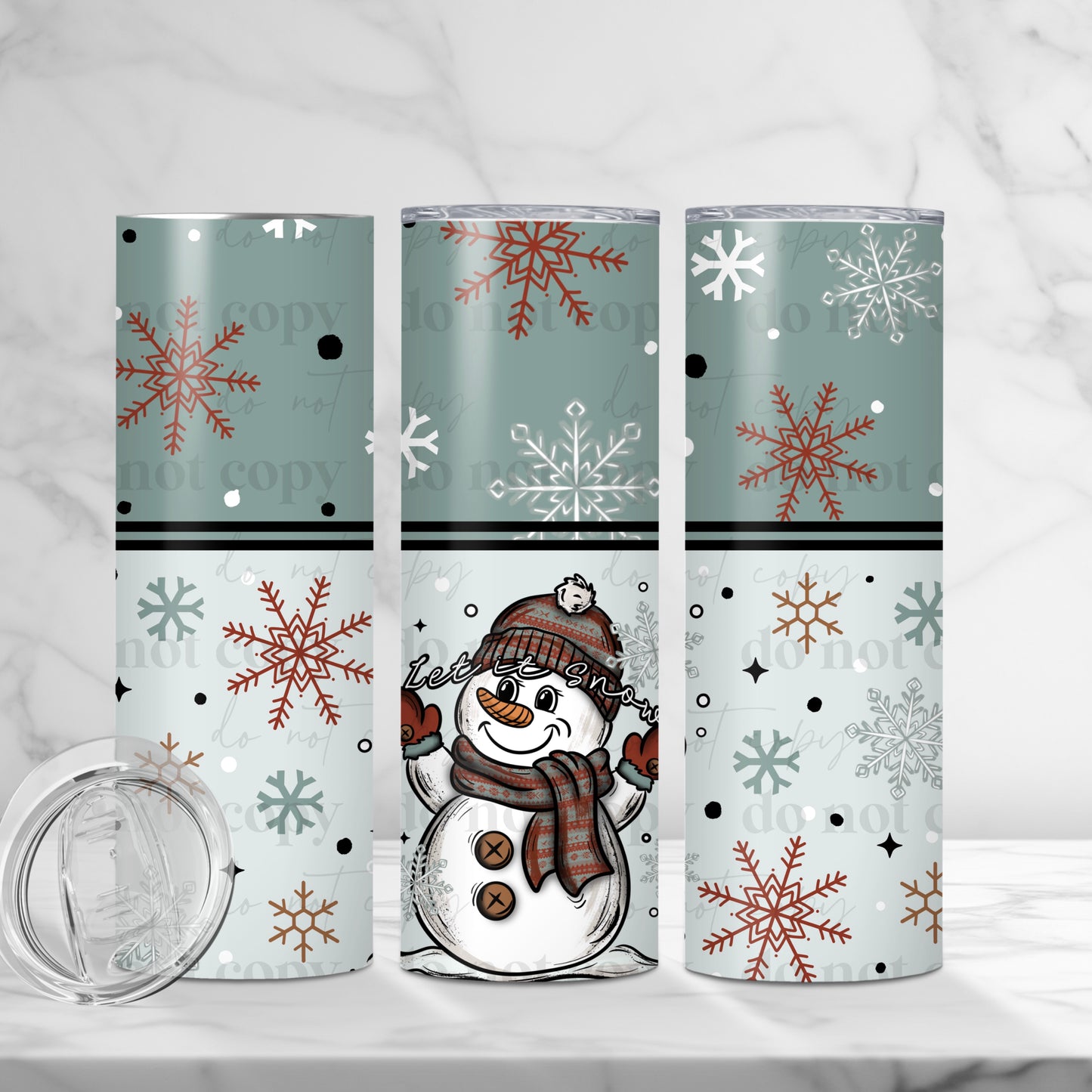 Let it Snow Snowman Sublimation Tranfer