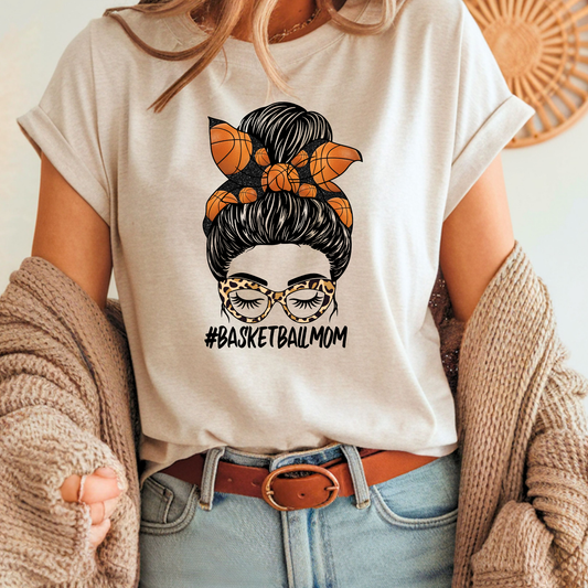 Messy Bun Mom Basketball