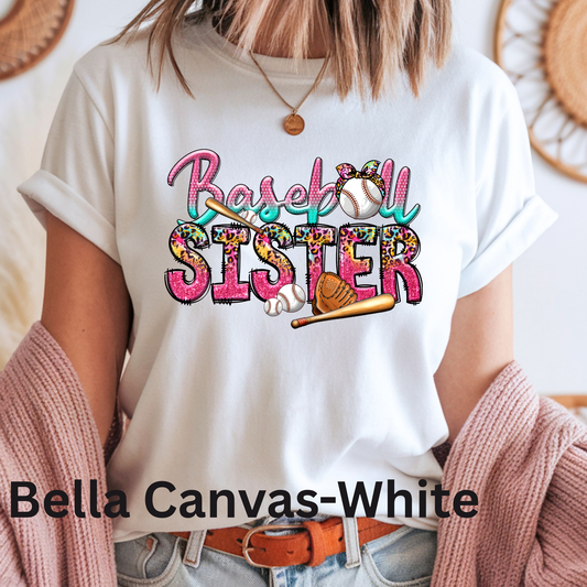 Pink Baseball Sister