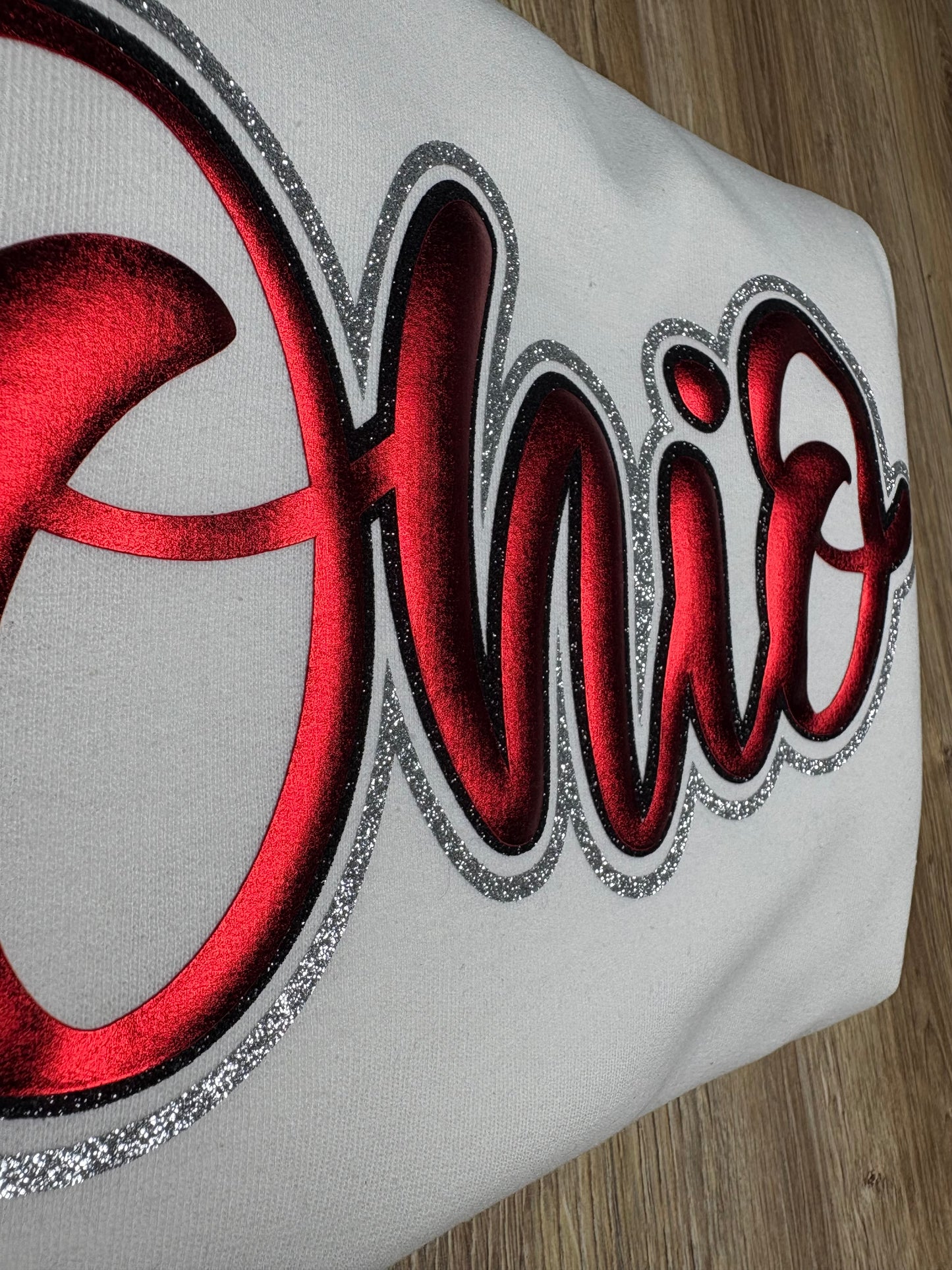 Ohio Glitter and Metallic puff Sweatshirt