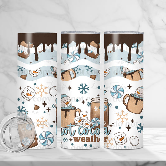 Hot Cocoa Weather Tumbler Sublimation Transfer