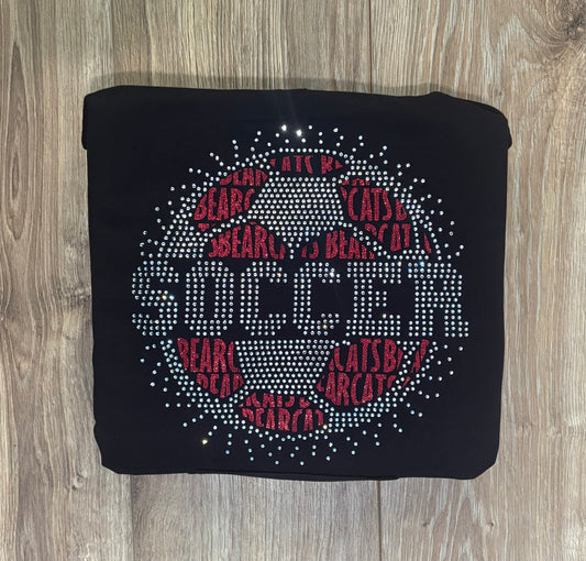 Soccer Rhinestone and Vinyl