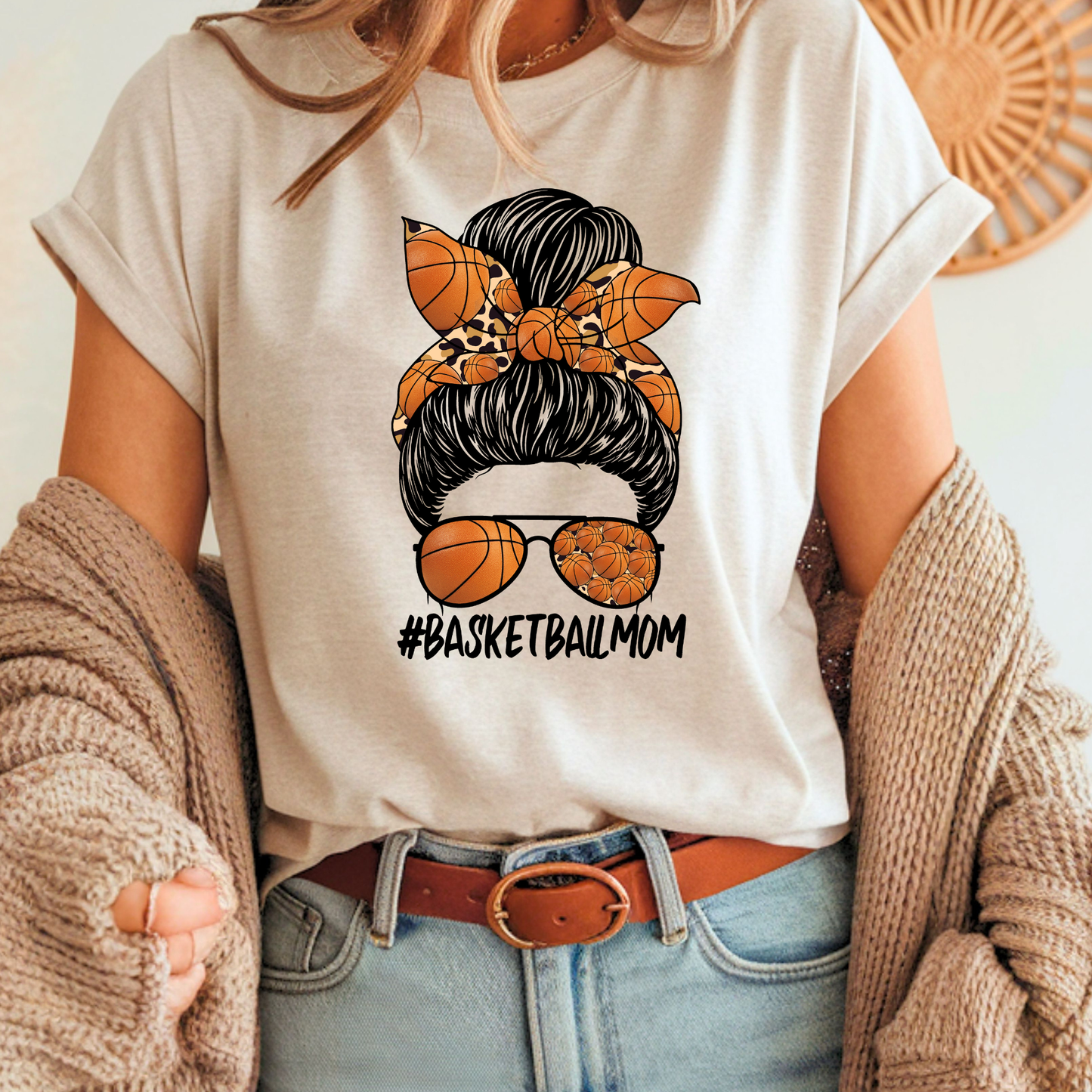 Messy Bun Mom Basketball