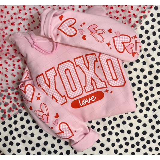 Pink Checkered XOXO