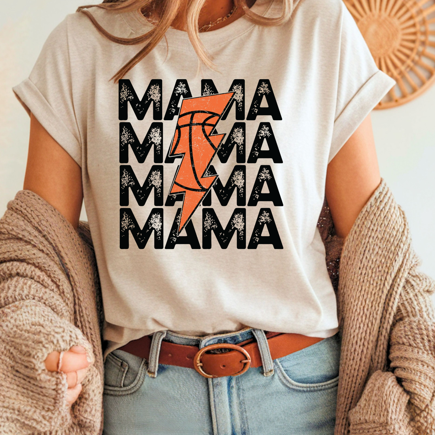 Distressed Mama Basketball