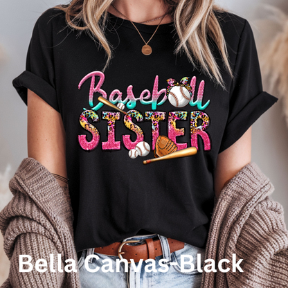 Pink Baseball Sister