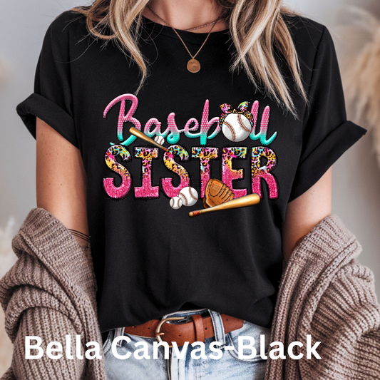 Pink Baseball Sister