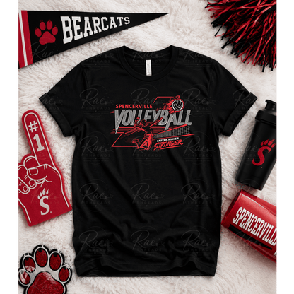 Spencerville Volleyball Player and Net