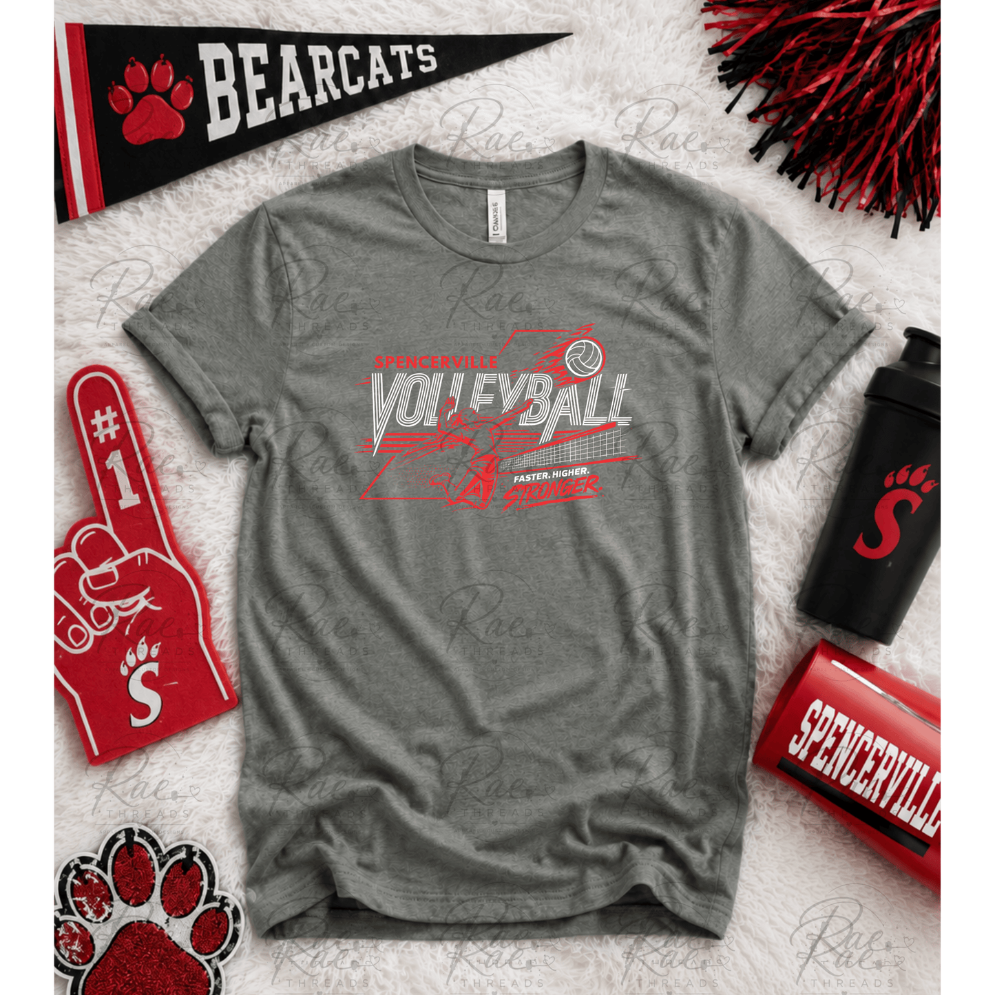 Spencerville Volleyball Player and Net
