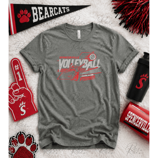 Spencerville Volleyball Player and Net