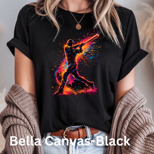 Splatter Paint Baseball Player