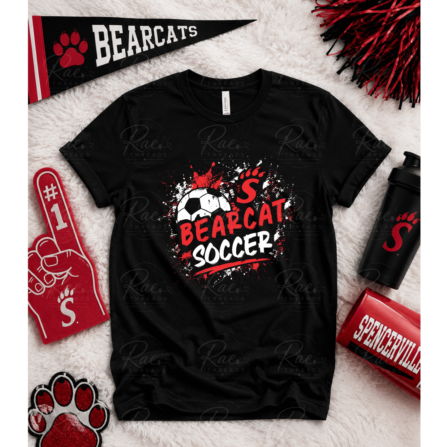 Bearcat Soccer Splatter Paint