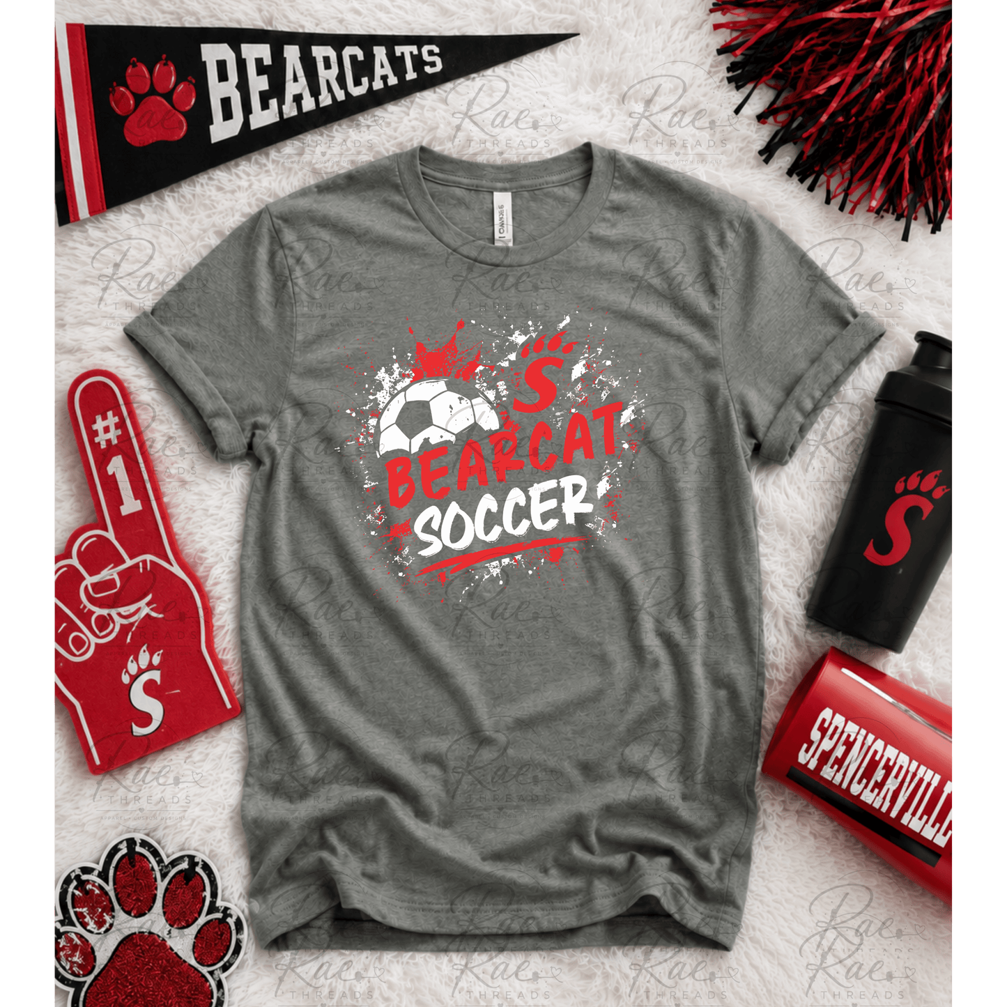 Bearcat Soccer Splatter Paint
